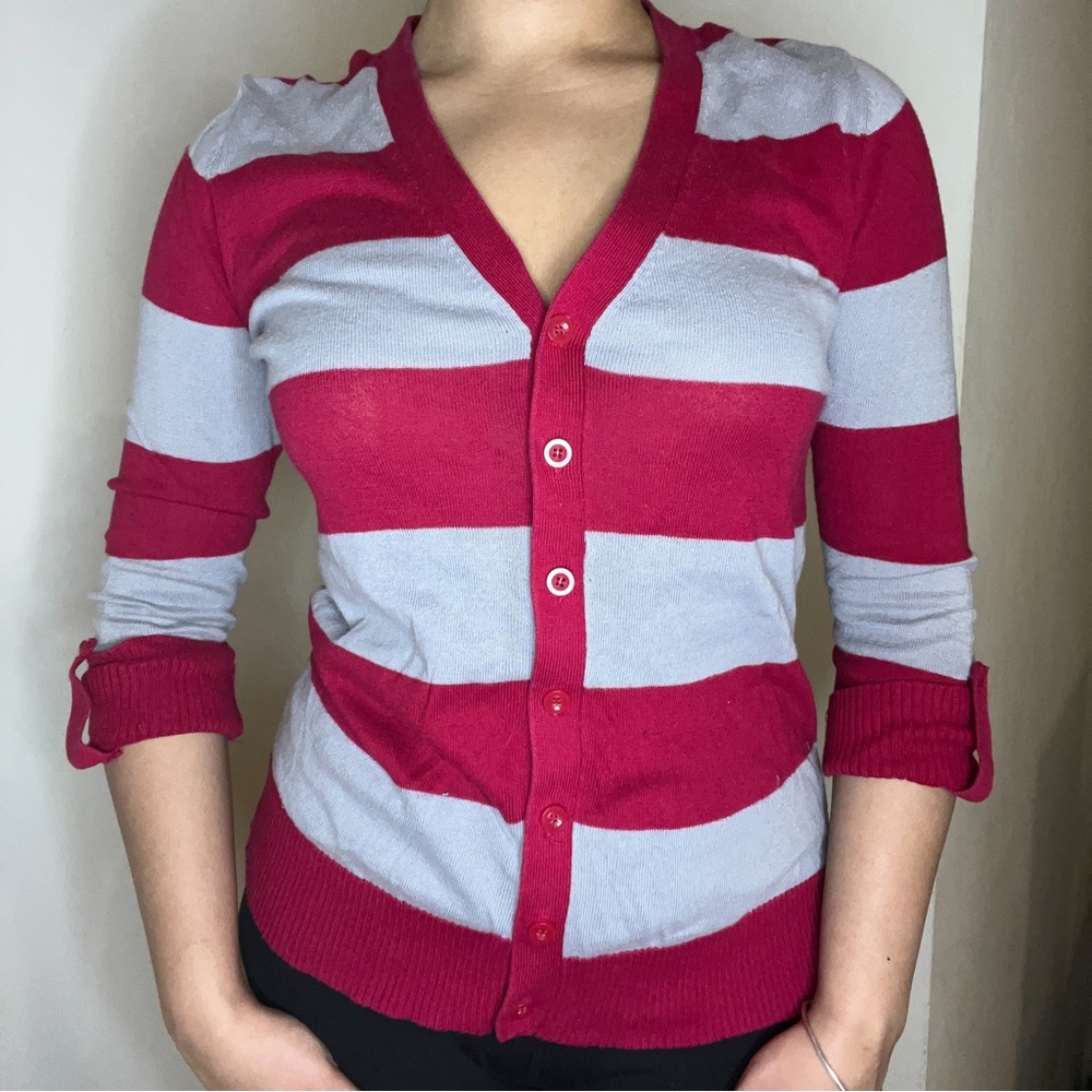 Stripped Cardigan